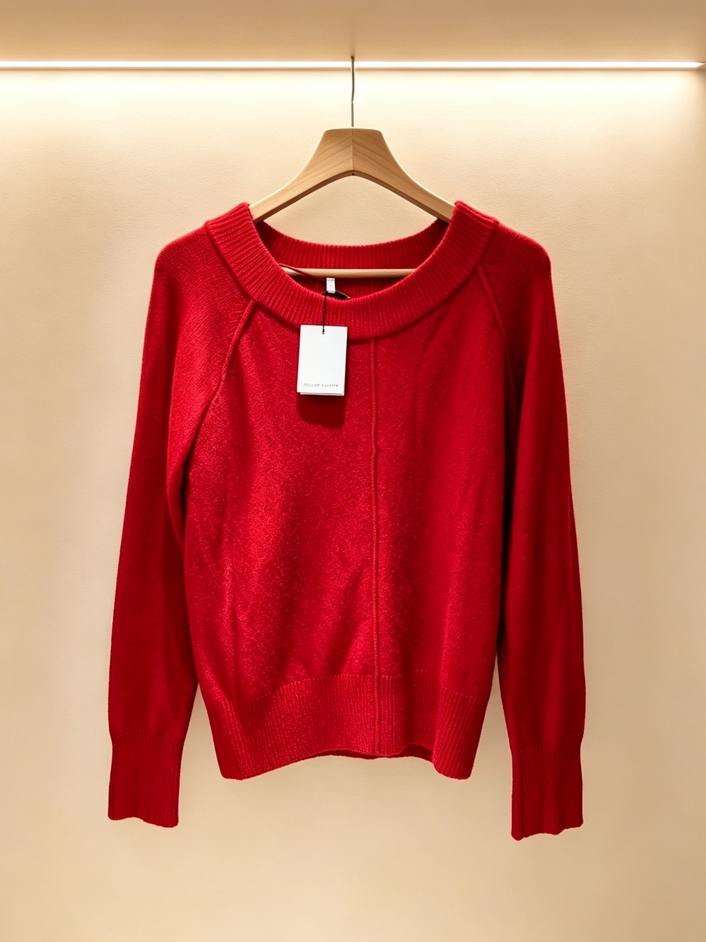 Gibson & Latimer Red Soft Knit Raglan Sweater